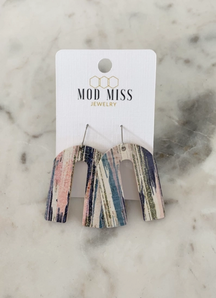 Leather Arch Earrings