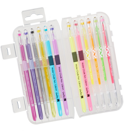 Assorted Gel Pen Set - 12 pc