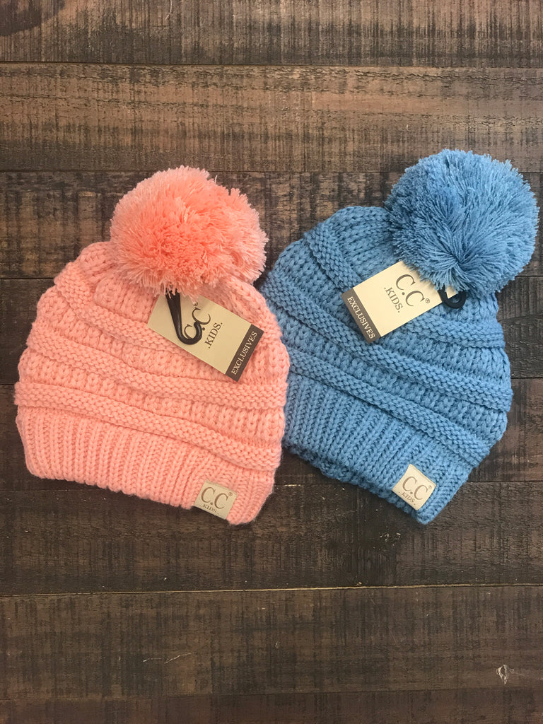 CC Beanie -Kids Pom